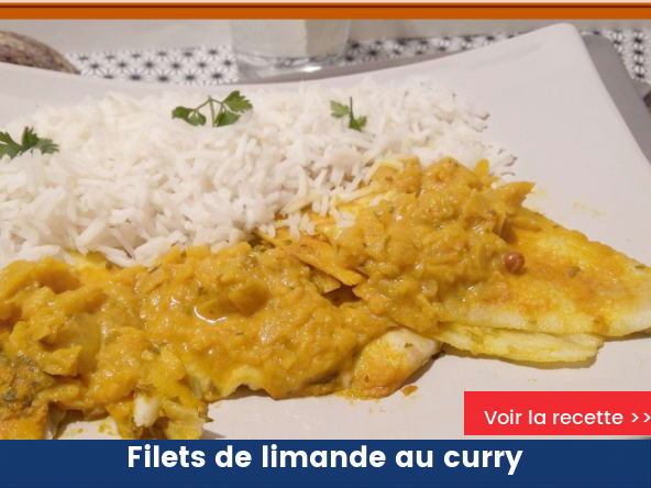 Filets de limande au curry